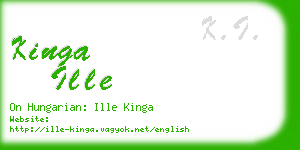 kinga ille business card